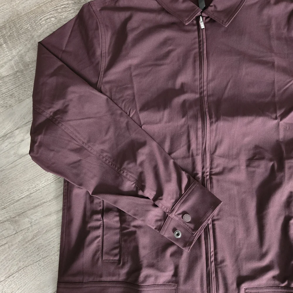 Fabletics Men's Zip Jacket in Plum